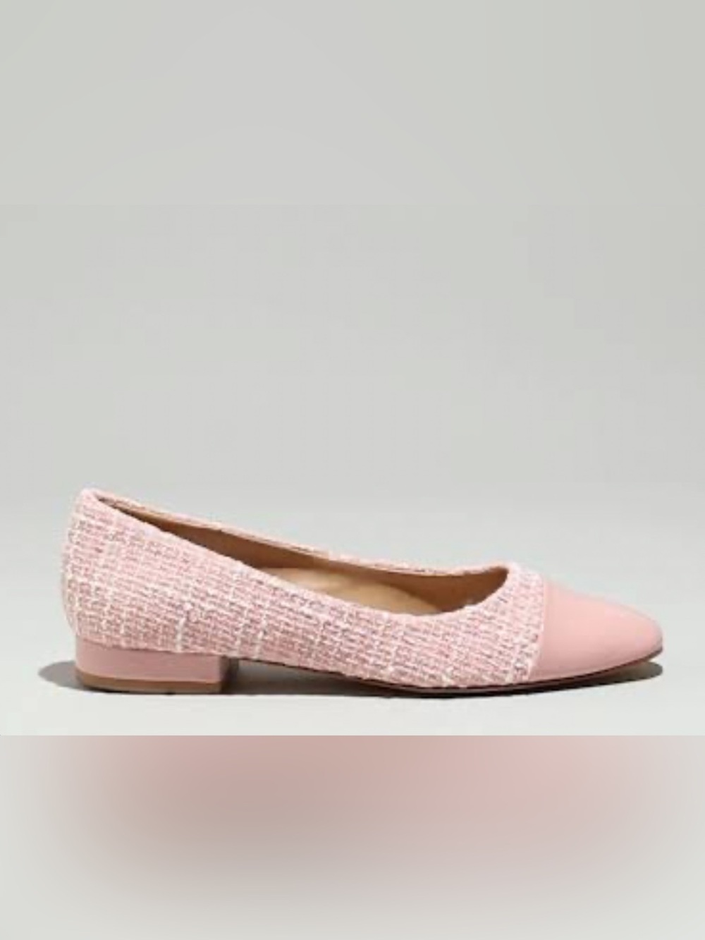 Steve Madden Cap Toe Ballet Flat in Pink Tweed, 8.5, Never Worn